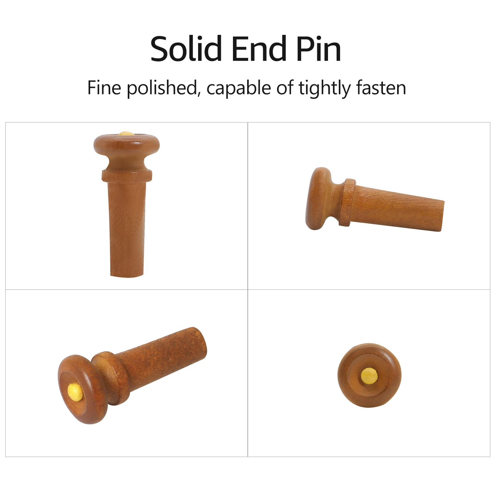 

Muslady 4/4 Violin Accessory Parts Set Jujube Wood with Tailpiece Chin Rest End Pin Tuning Pegs