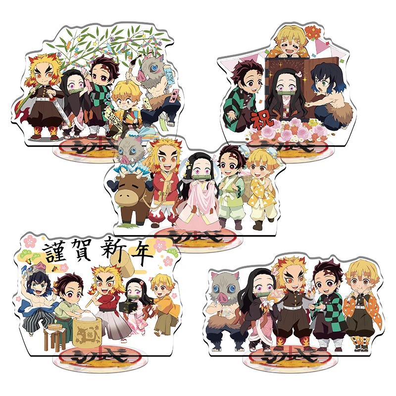 

Anime Demon Slayer Kimetsu No Yaiba Acrylic Q Version Figure Rengoku Kyoujurou Stand Model Plate Desk Decor Standing Sign Gifts