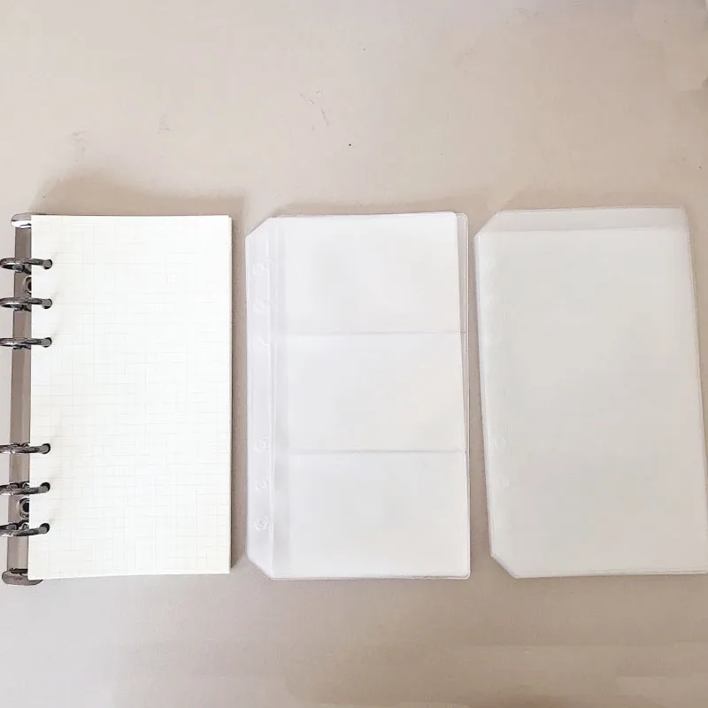 Стандартный держатель для файлов из ПВХ A5/A6 спиральный блокнот с 6 отверстиями