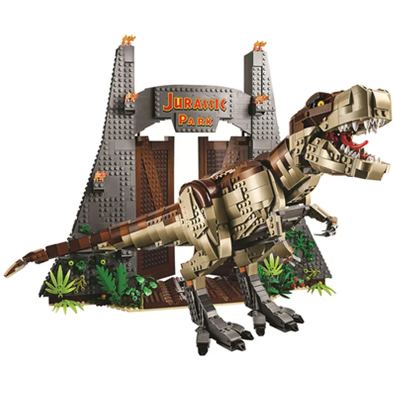 Bloques de construcci&oacute;n de dinosaurios para ni&ntilde;os, juguete educativo de bloques ensamblados, regalo de Navidad, serie 11338, 75936-0