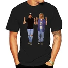 2021 Модные мужские футболки Уэйн и Гарт белые все размеры от S до 3XL Waynes World фильм о-образный вырез 100% хлопок