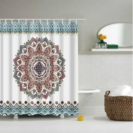 Индийская мандала богемные шторы для душа водонепроницаемый декор ванной