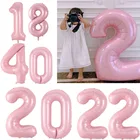 40 дюймов большой жемчужный синий Гелиевый шар-цифры для детской вечевечерние НКИ свадебное украшение