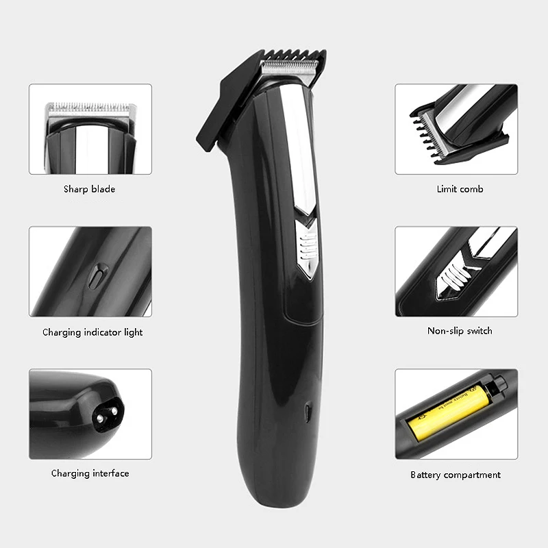 

HOT-Charge Hair Clipper Electric Household Hair Cutting Tool Adult and Children's Silent Hair Clipper EU Plug