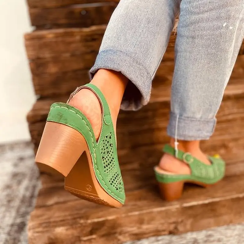 Женские летние туфли-лодочки Обувь на высоком каблуке размера плюс босоножки из