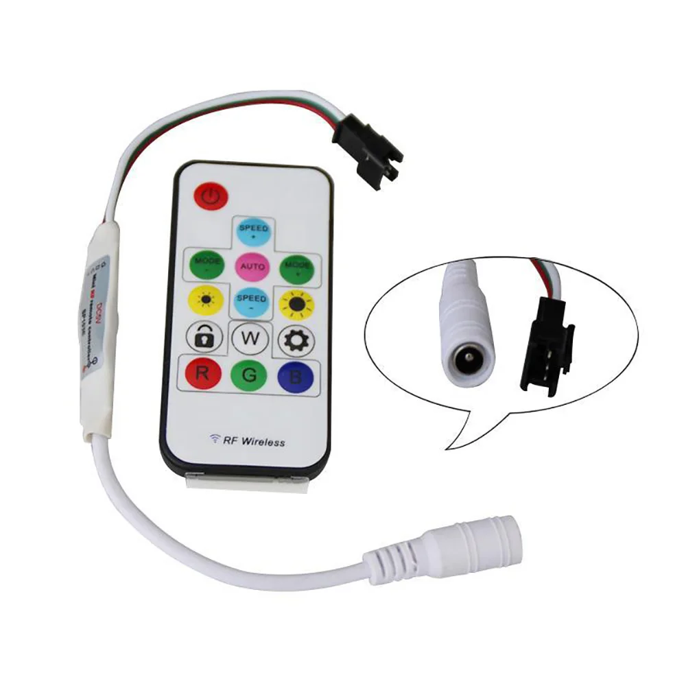 Мини 3key RF 14key 17key 21key светодиодные полосы пикселей DC5 24V светильник контроллер для