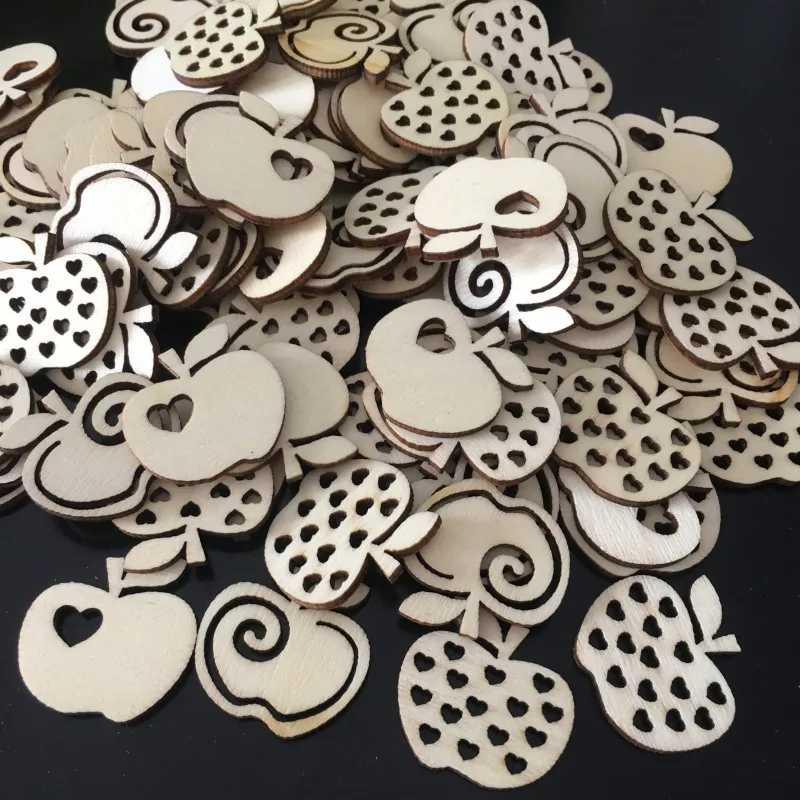 Деревянные поделки для творчества 30 мм 50 шт. украшение дома в форме яблока