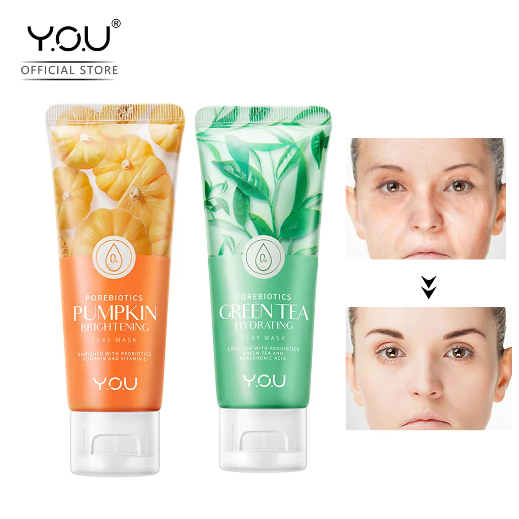 

Зеленая маска YOU для глубокого очищения, глиняная палочка, маска с Тыквой и зеленым чаем, Очищающая маска с зелеными палочками для контроля ж...