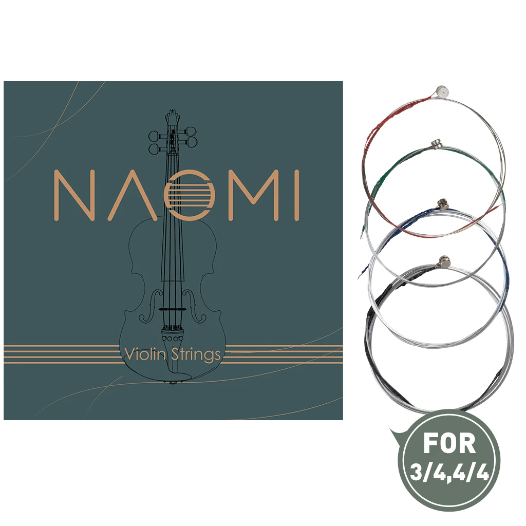 1 комплект Naomi скрипки строка G D & E 3/4 4/4 струны Нержавеющая сталь с сердечником