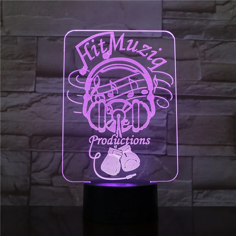 3d лампа музыкальные ноты лучший подарок для музыкальной атмосферы яркая основа