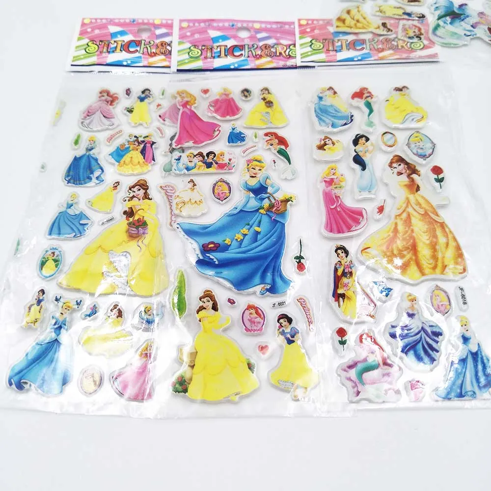 6 шт. принцесса пузырь наклейки мультфильм детский подарок на день рождения ToyChild
