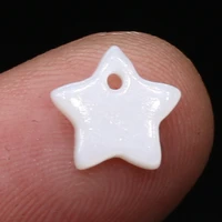 10pcslot natural freshwater shell small beads charms five pointed star shell beads for making jewelry necklace accessories