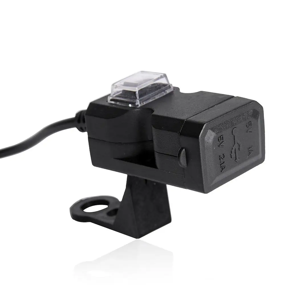 Dual USB Port 12V Waterproof Motorbike Motorcycle Handlebar Charger 5V 1A/2.1A Adapter Power Supply Socket for Phone Mobile NEW |