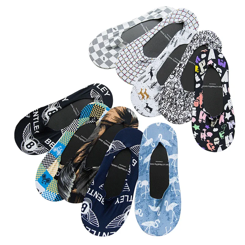 Носки мужские в стиле Харадзюку модные пляжные короткие воздухопроницаемые