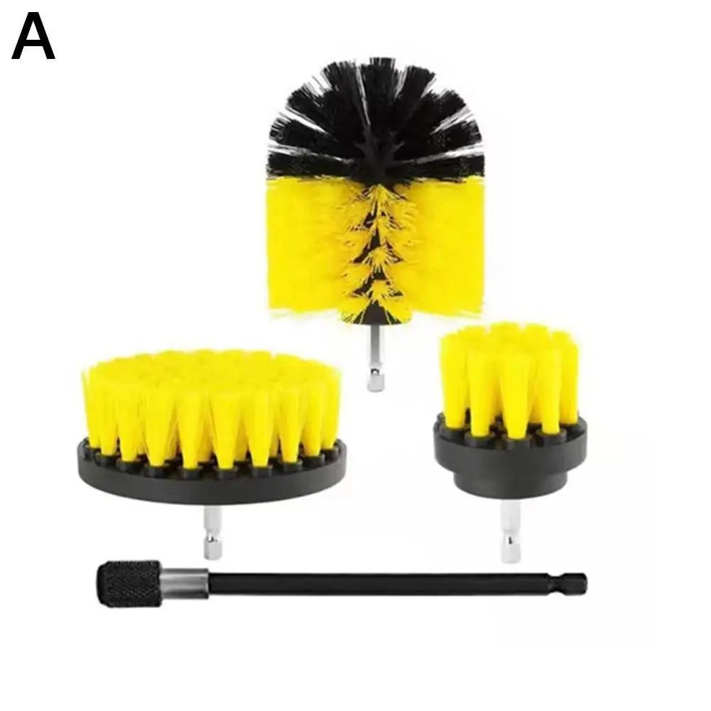 Желтый цвет электрическая щетка для скруббера сверлильный набор пластиковые