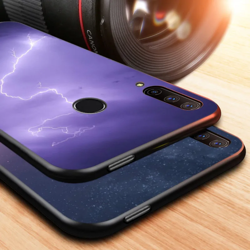 

Silicone Cover Starry Aurora Nature For Huawei Honor 10i 9X 8X 10 9 Lite 8 8A 7A 7C 7S Pro Bright Glossy Phone Case