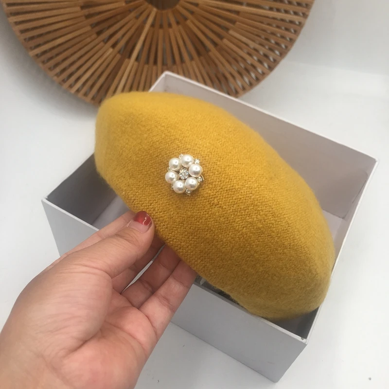 Японский жемчуг ярких цветов восстановление древнего уклада берет для Женская мода Кепка художника|Женские