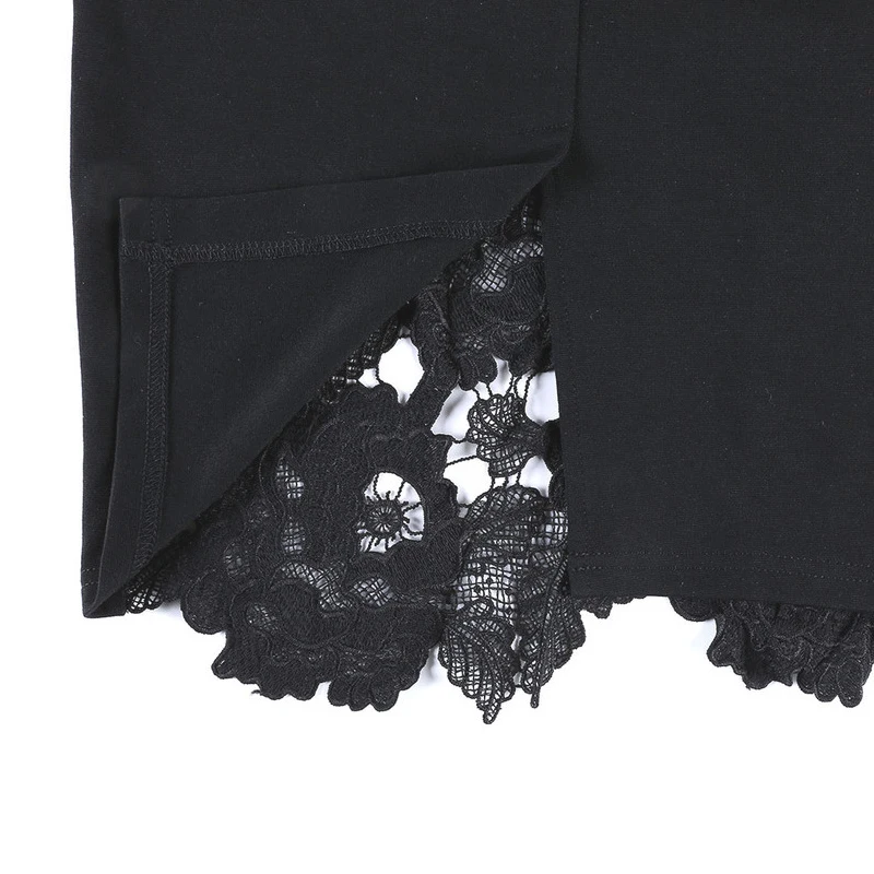 

Feelycc Evening Party Dress Women See Through Hollow Out Floral Lace Bodycon Dress Office Lady Spring Summer Work Basic Dresses