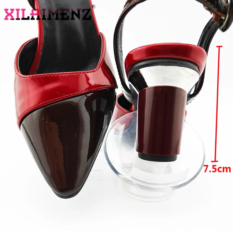 Новинка 2020 года комплект из обуви и сумки в нигерийском стиле с острым носком