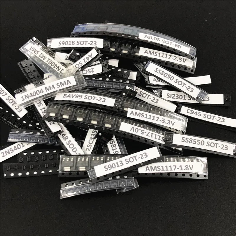 Diodo SMD, Mix, 45 Tipos, Total 450Pcs