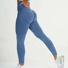Леггинсы женские бесшовные для йоги, штаны с эффектом пуш-ап, с завышенной талией