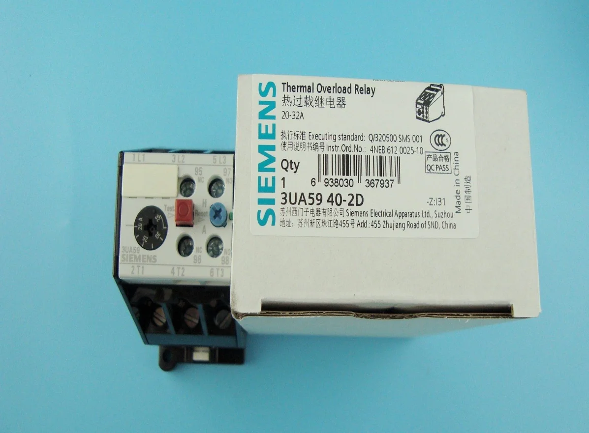 1 шт. Новинка для Siemens 3UA59 40 2D тепловое реле перегрузки Бесплатная