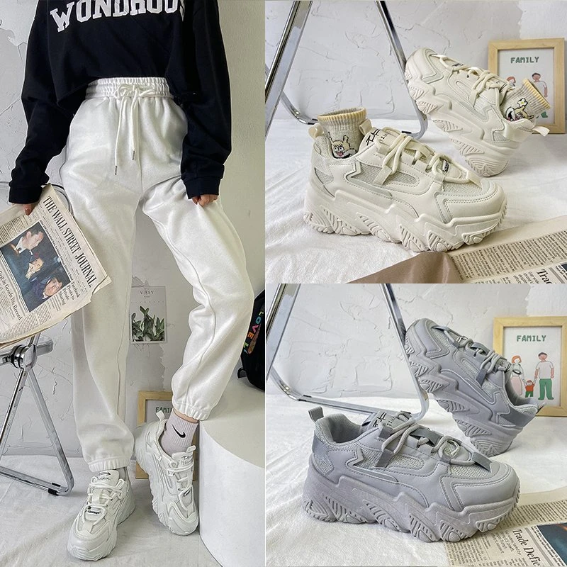 

Daddy Shoes Women's Thick Soled Sports Shoes Mesh Ventilation Platform Sandals Women 2021 Woman Platforms Woman's Shoe