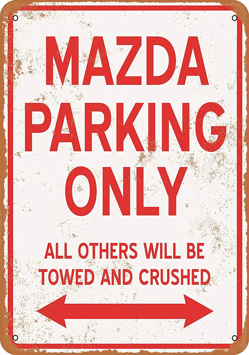 

WallColor 8*12 Metal Sign Mazda Parking ONLY Vintage Look