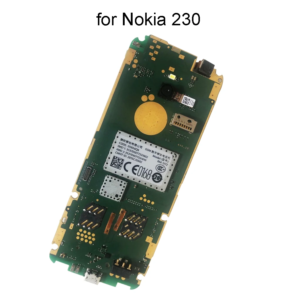 

100% Original Motherboard For Nokia 230 mainboard unlocked Complete Circuit Board replacement plate