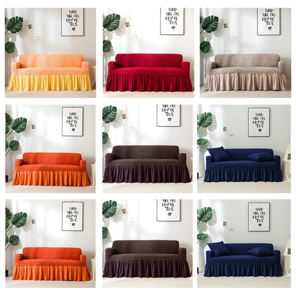 

Super Elastic Sofa Cover Funda Sofa Couch Cover Solid Colors All Seasons Universal Sofa Covers for Living Room S/M/L/XL