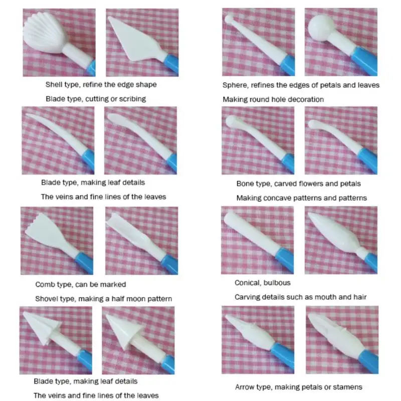 8 шт. вырезная группа для торта розовая помадка скульптура из сахара с цветами