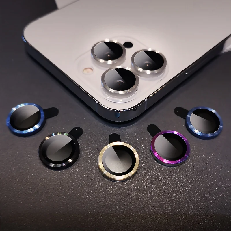 

For iPhone 13 Pro Max Camera Lens Protectors Camera Metal Ring Glass For iPhone 13Pro Max 13Mini 13Pro Protective Cap Film