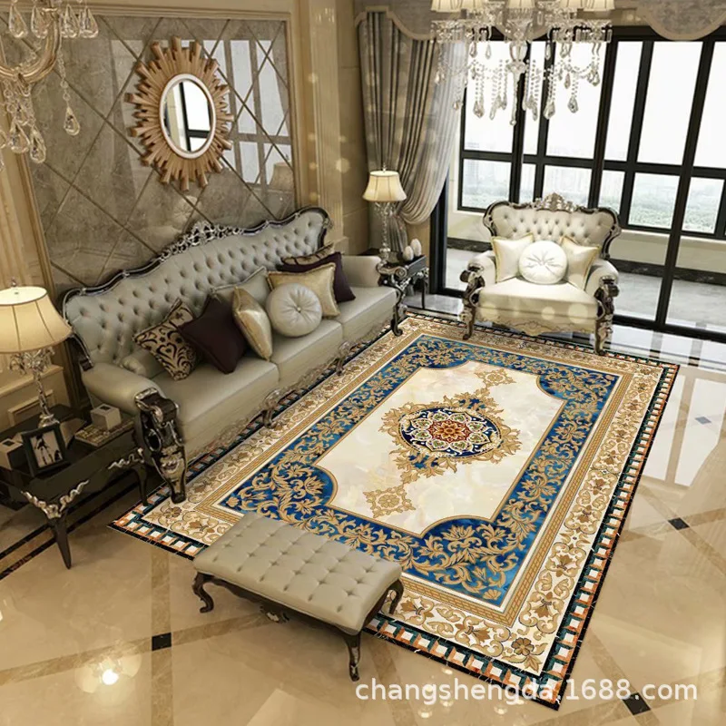 Ковер в европейском стиле искусственный напольный коврик диван домашний