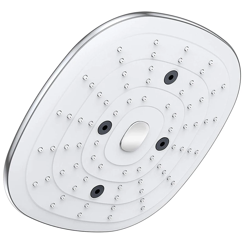 

Fixed High-Pressure Shower Head, 9.5 Inch Bathroom High Flow Showerhead with Adjustable Directional Ball Joint