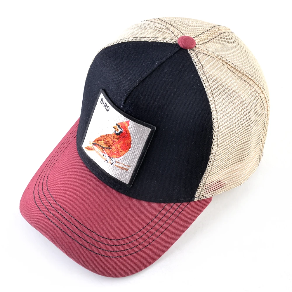 Бейсболка мужская с нашивкой в виде птицы сетчатая Снэпбэк Кепка вышивкой модная