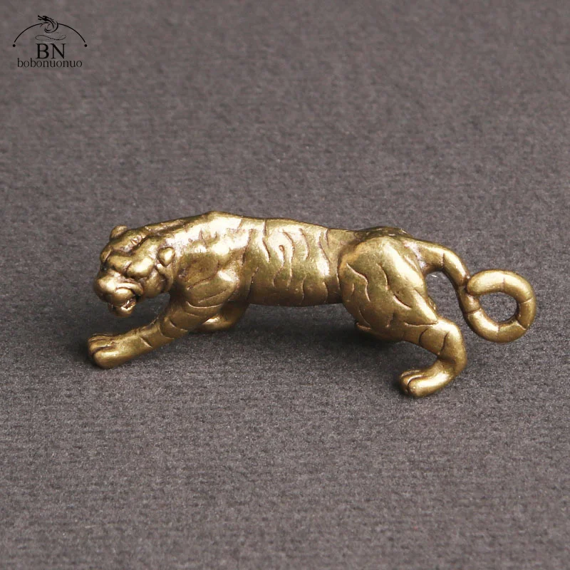 Цепочка для ключей с подвеской в виде тигра из чистой меди