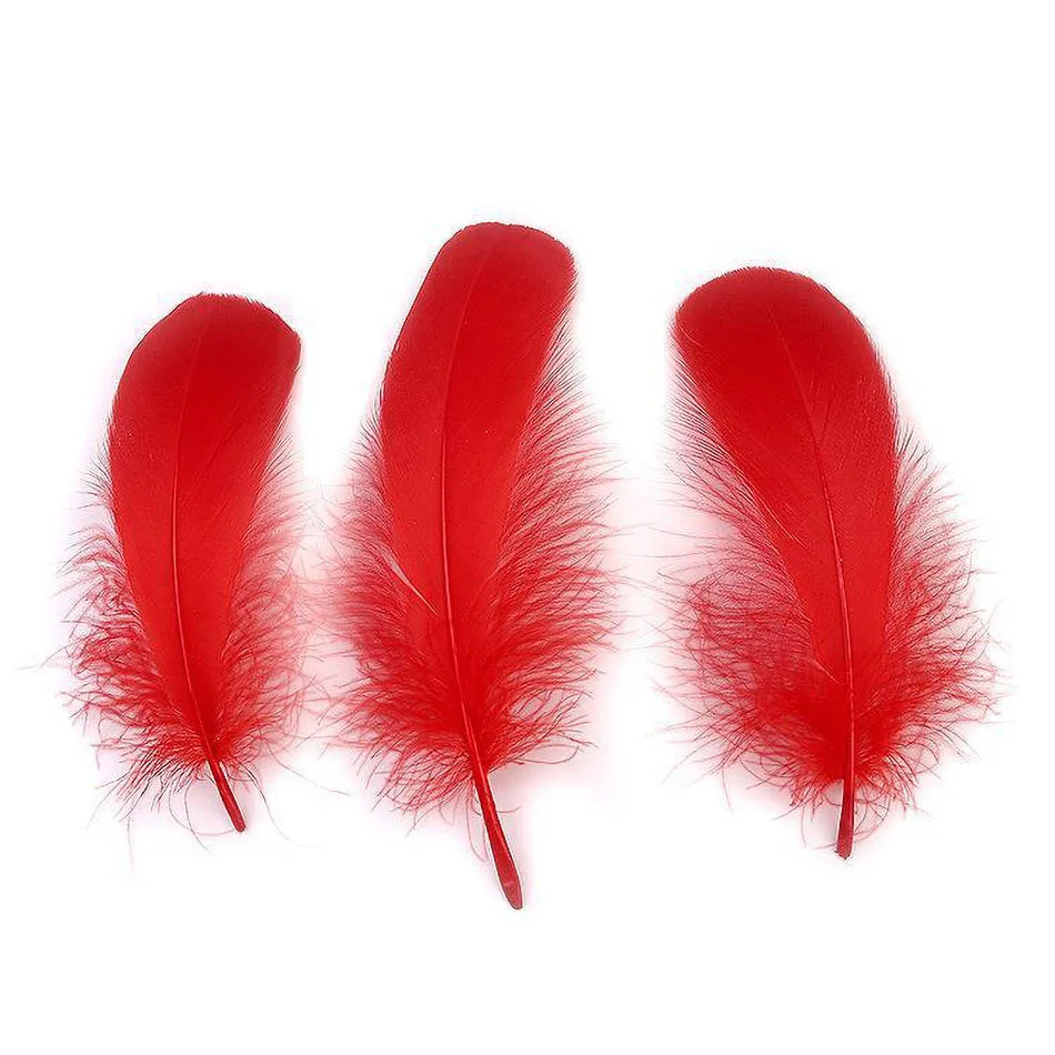 

100Pcs wholesale colorful Goose Feathers Craft DIY Natural Feather small materials Wedding headdress carnival Decoration 13-18cm