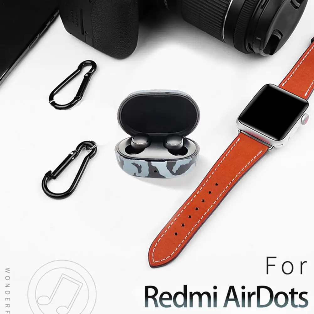 Чехол для наушников для Redmi Airdots беспроводной Bluetooth силиконовый защитный чехол для наушников камуфляжная Защитная крышка аксессуары