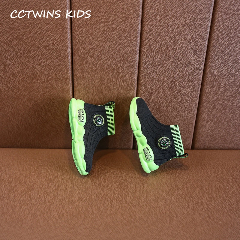 Kids Shoes Autumn Girls Fashion High Top Socks Shoes Boys Black Sports Sneakers Children Toddler Casual Trainers FH2469