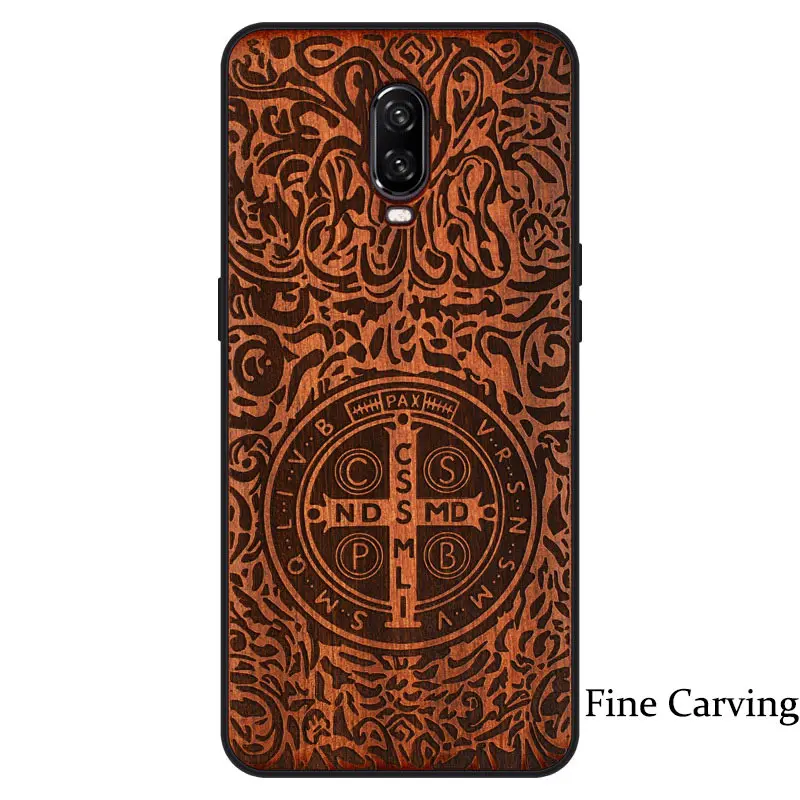 Чехол для Oneplus 9 Pro 9R 8T 8 7T 7 защитный чехол с резьбой по дереву полноразмерный