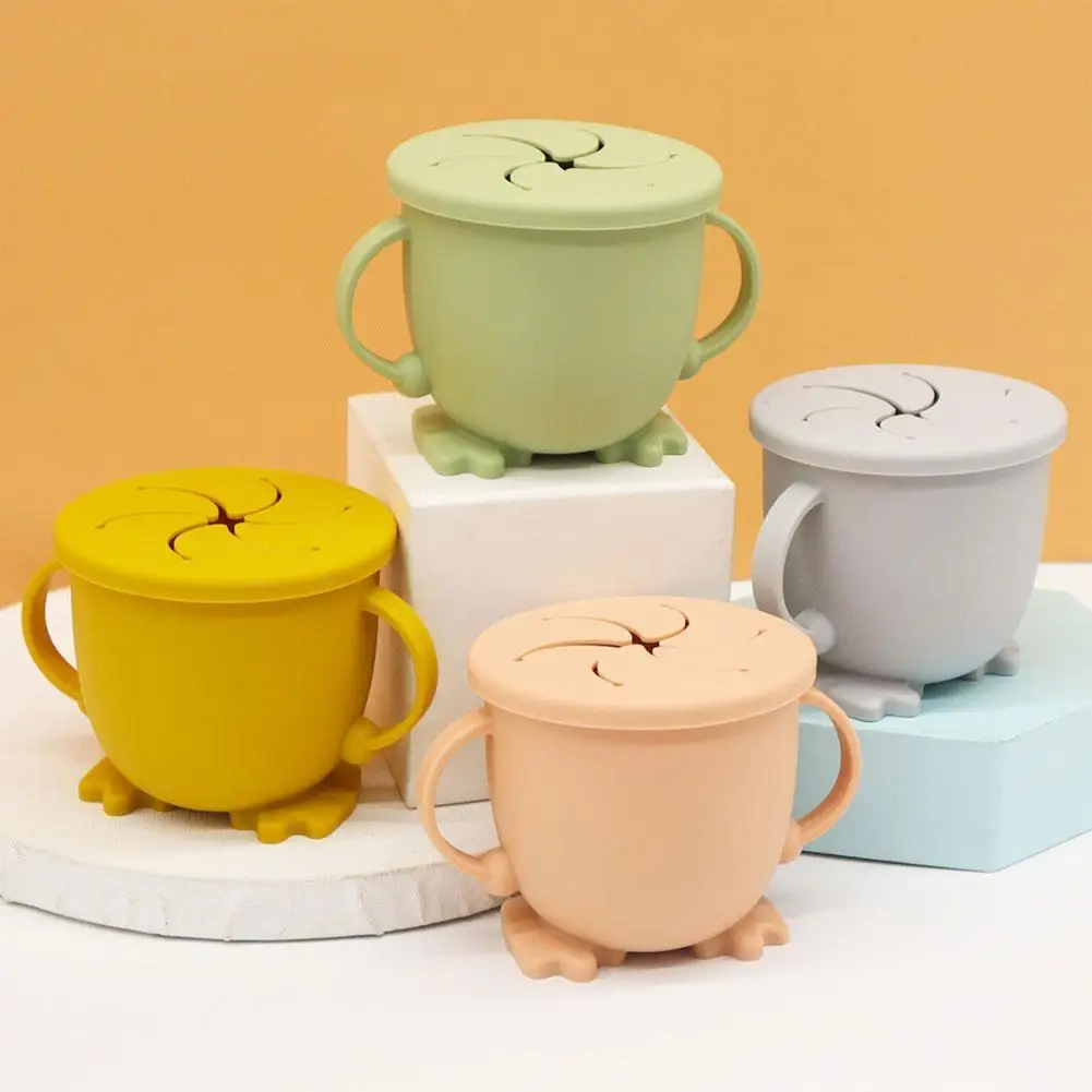 

Fidget Toys Baby Infant Learning Feeding Food Bowl Cup with Silicone Handle Children Tableware Container Dishes Snack Storage