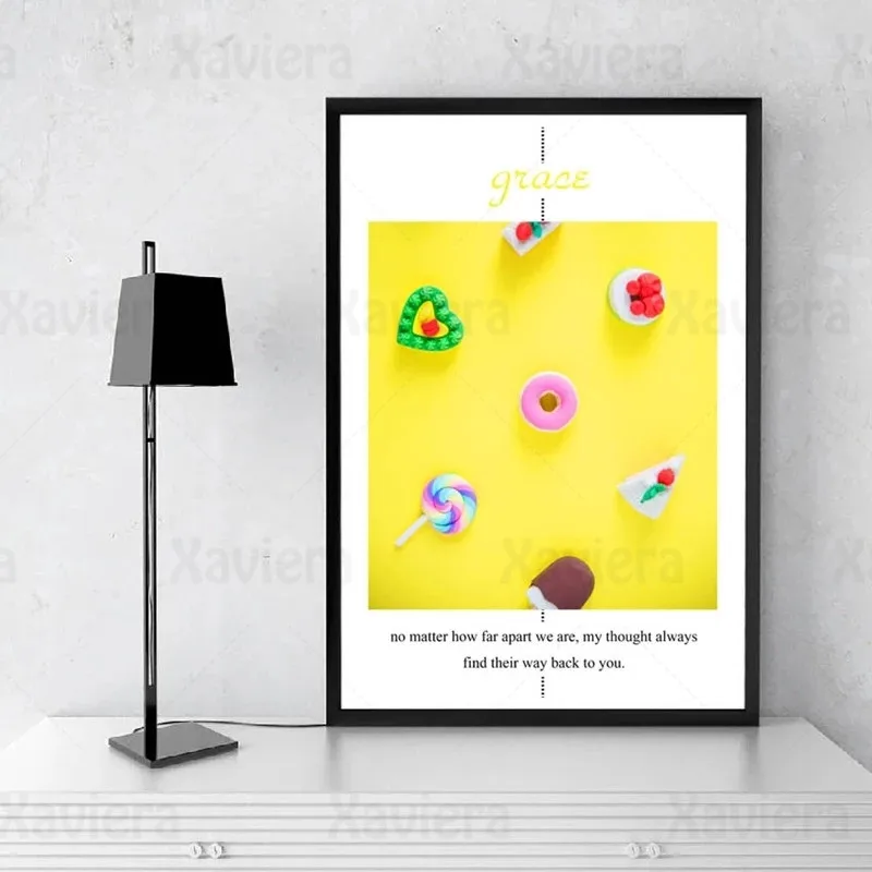 

Nordic Canvas Painting Fresh Decor Poster Delicious Donuts Sweets Candy Colorful Wall Art Mural Home Decoration Bakery Cafe Deco