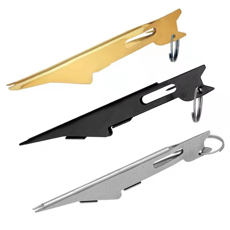 

Fishing Stainless Steel Quick Knot Tying Tool Sharp Snip Nippers Fast Hook Nail Knotter