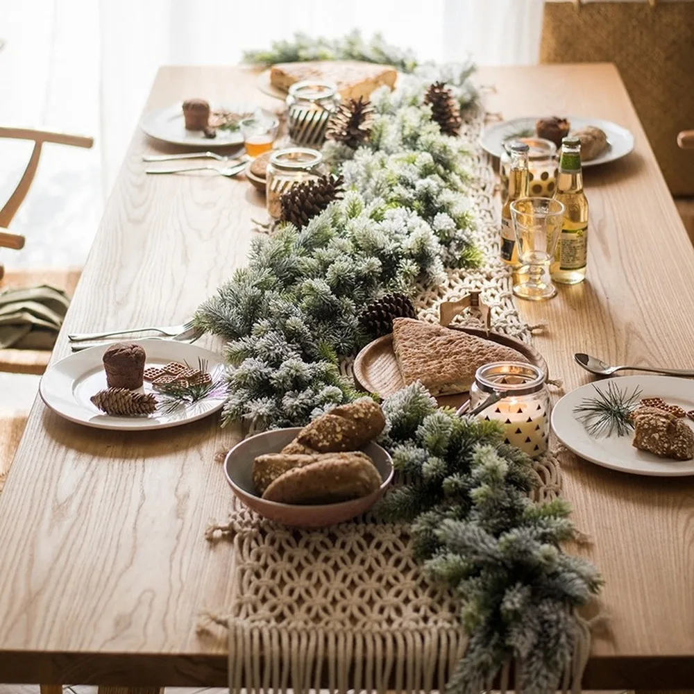 

Artificial Christma simulation wreath table decoration cedar restaurant party decoration pine tree plant rattan pine leaf flower