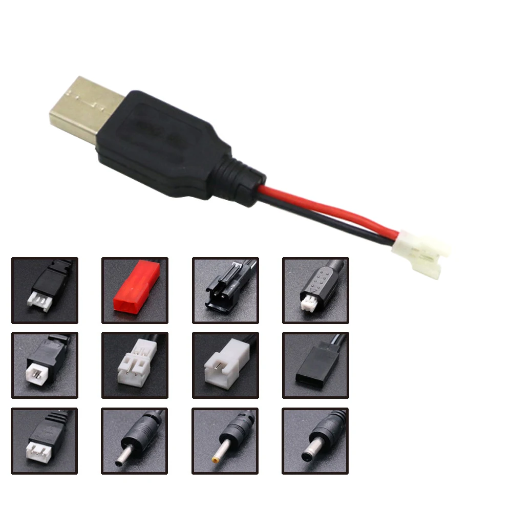 usb charging 3 7v lithium battery charger cable usb to jstsmfutaba plug for rc lipo mini drone quadcopter car diy cable tool free global shipping