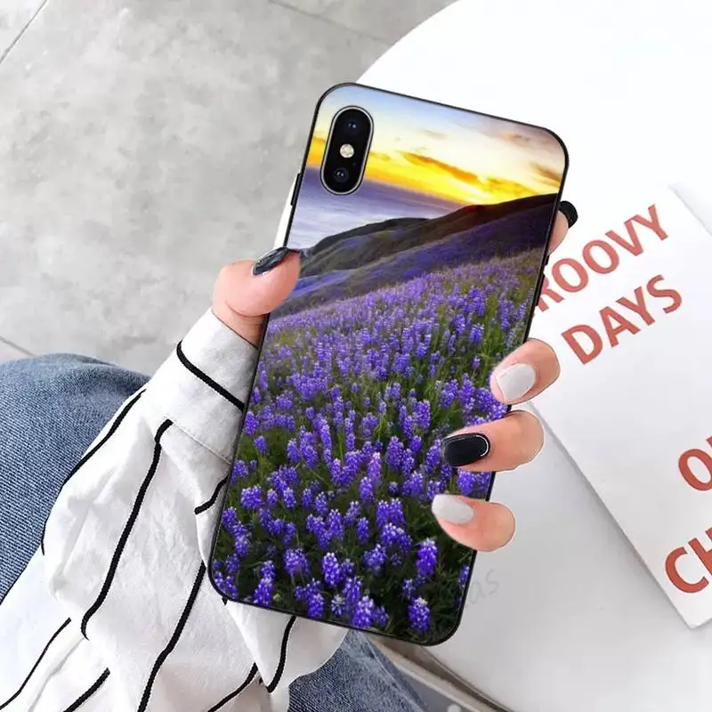 

Romantic simple lavender Purple flowers Phone Case for iPhone 11 12 pro XS MAX 8 7 6 6S Plus X 5S SE 2020 XR