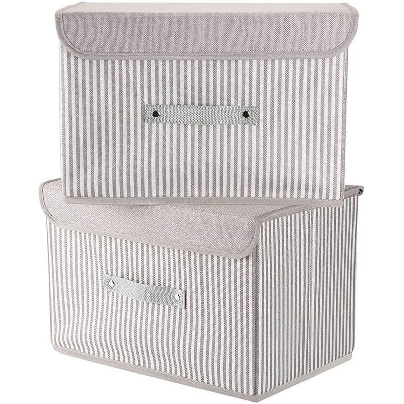 

2 шт. в комплекте складной хранения Коробки с крышками, моющийся, складная корзина для белья ящики для Спальня дома