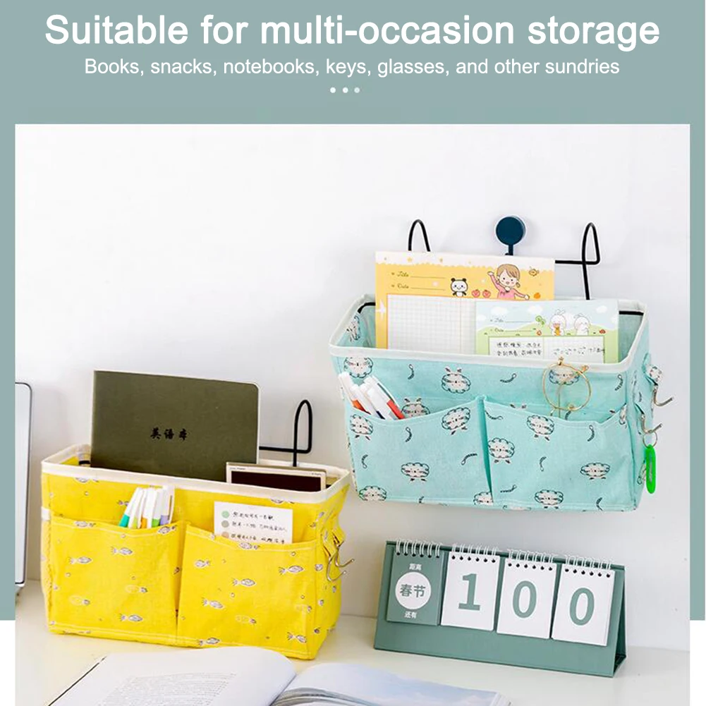 

Bedside Storage Organizer Multifunctional Bedside Hanging Caddy for Remote Control, Phone, Pen
