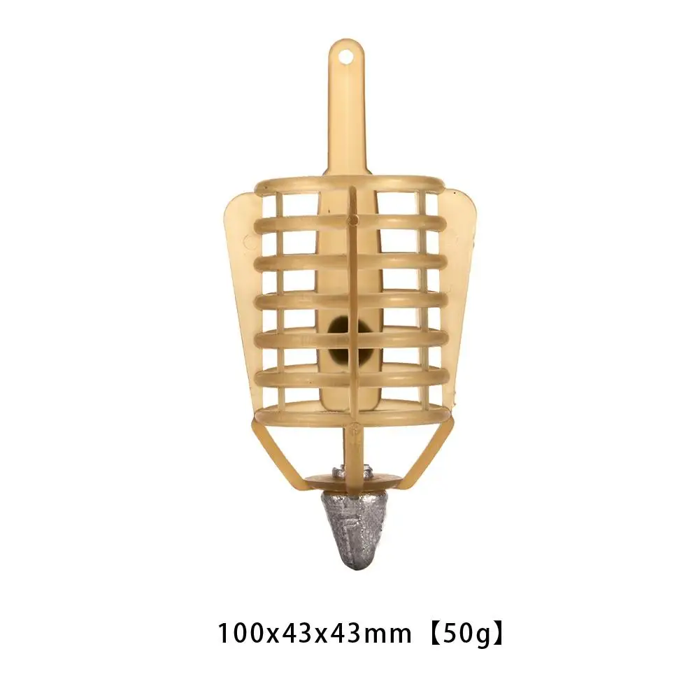 

1pc Boat Carp Fishing Bait Feeder Cages Lure Holder Basket Cage Fishing Trap Lead Sinker Plastic Fishing Lure Cage