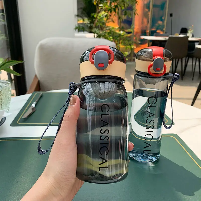 

Korean version female student high value plastic water cup children's lovely portable water cup large capacity tea making sports